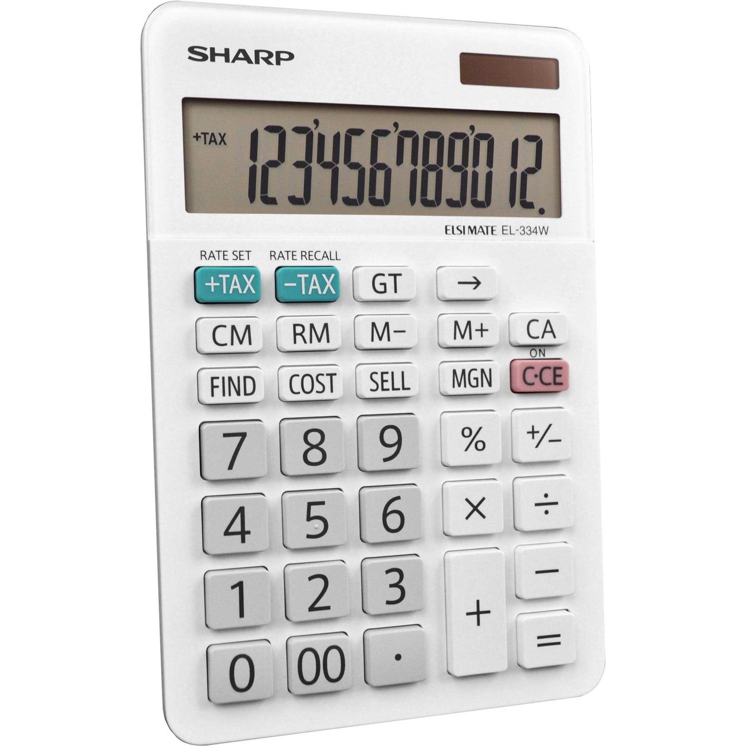 Sharp EL-334W Large Desktop Calculator