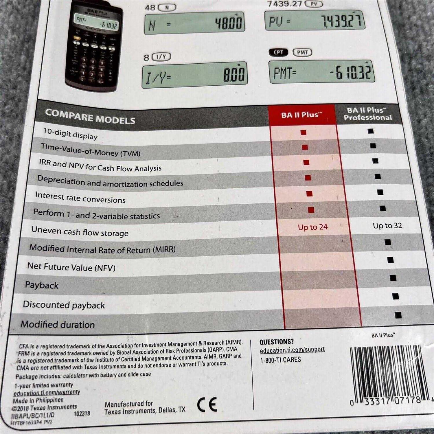 Texas Instruments BAII Plus Professional