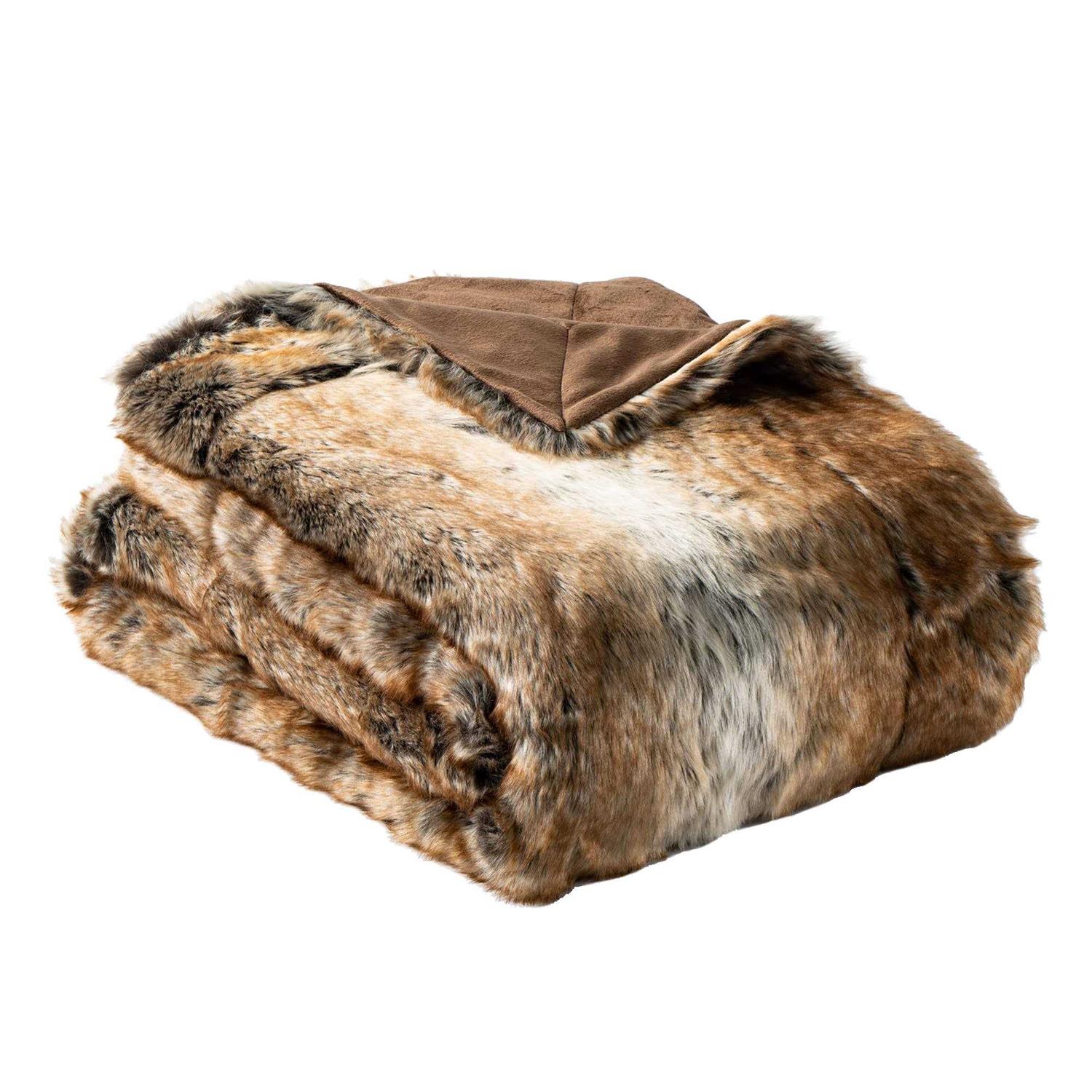 Battilo HOME Luxury Faux Fur Blanket Throw