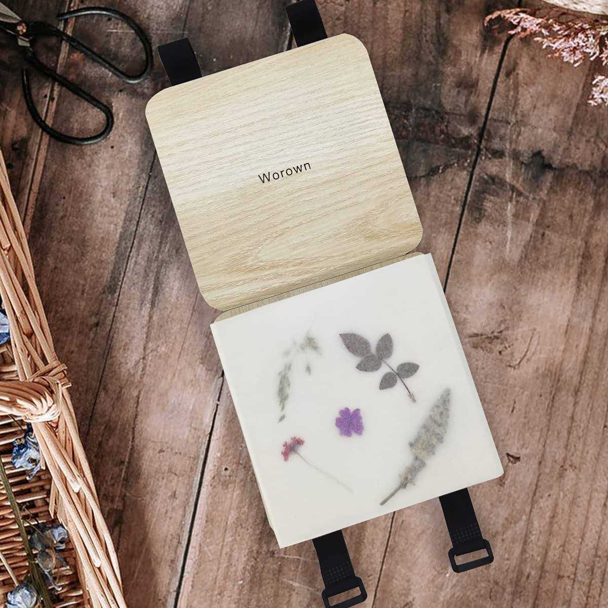 Worown Mini Flower Press Kit Leaf Press Plant Press 6 X 6 Inch 4 Layers Nature Press Kit Including Instructions
