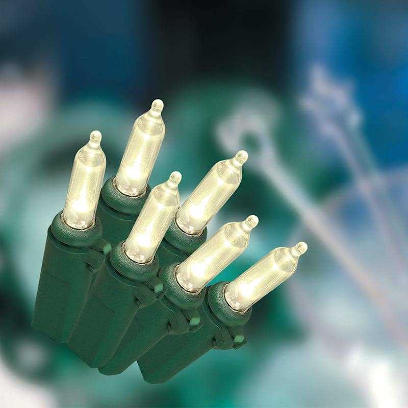 At Home Led Green Wire Christmas Light Warm