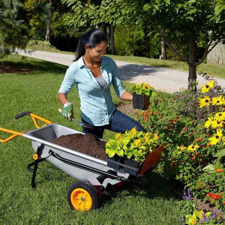 Worx WG050 Aerocart 8-in-1 Yard Cart Wheelbarrow Dolly
