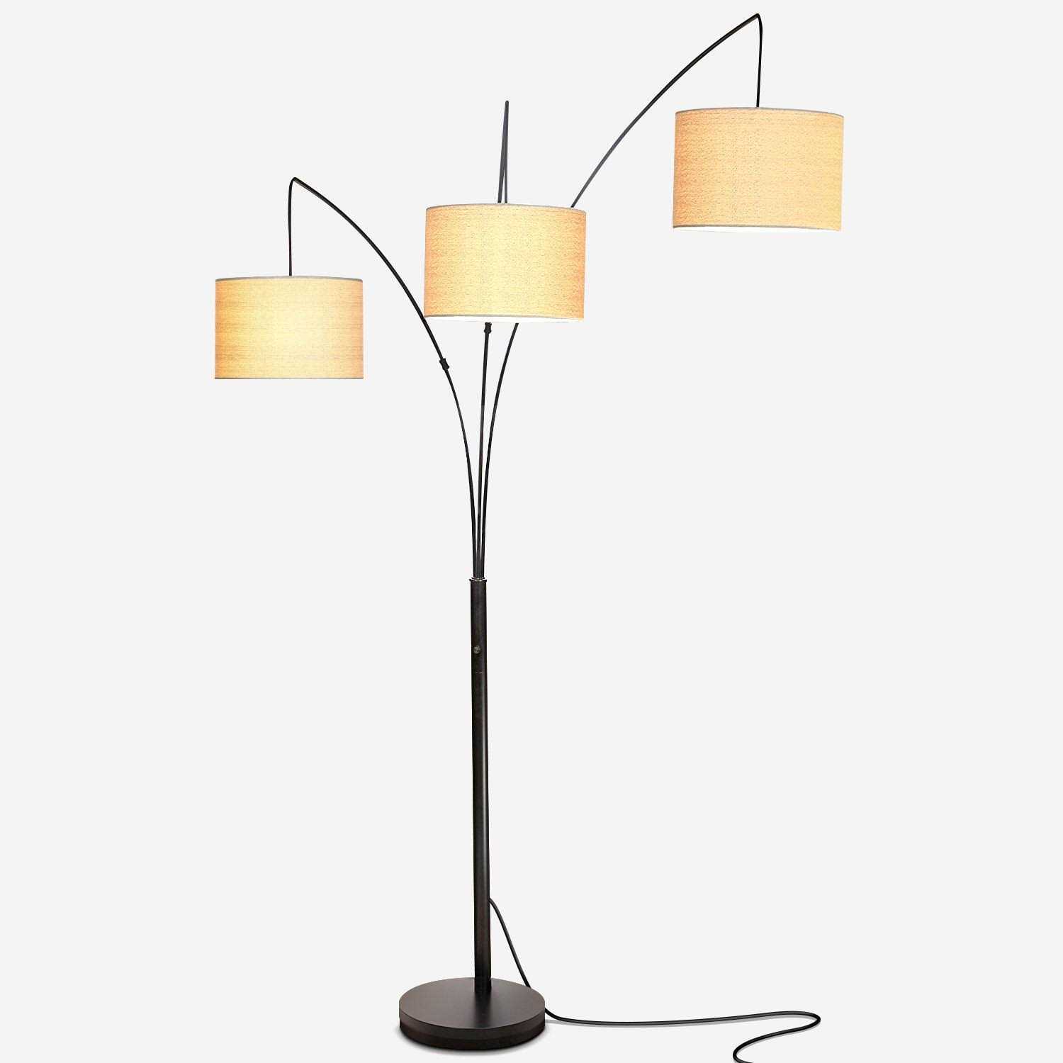Brightech Trilage Marble Base LED Floor Lamp