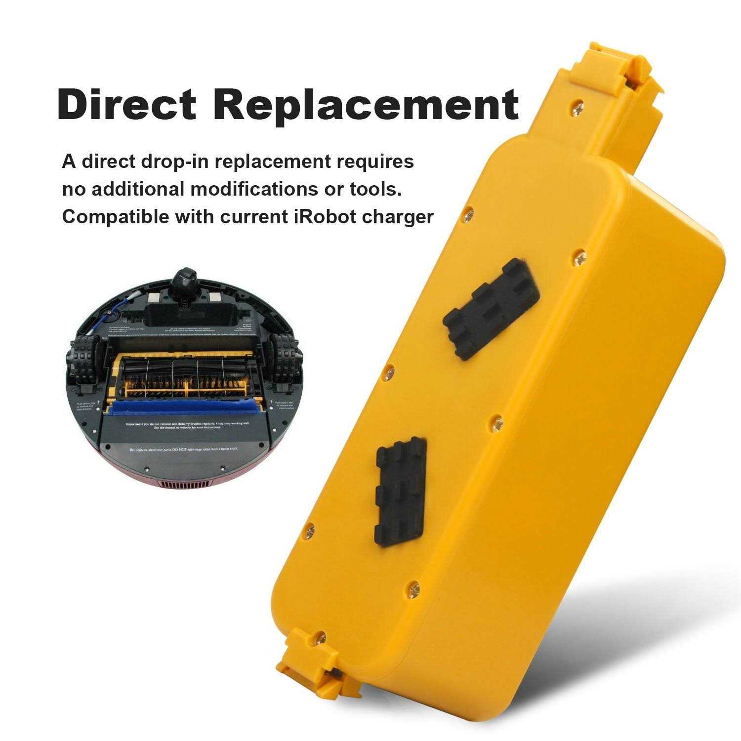 14.4v 4000mah Ni-mh Replacement Battery for Irobot-Roomba 400 series Roomba 400