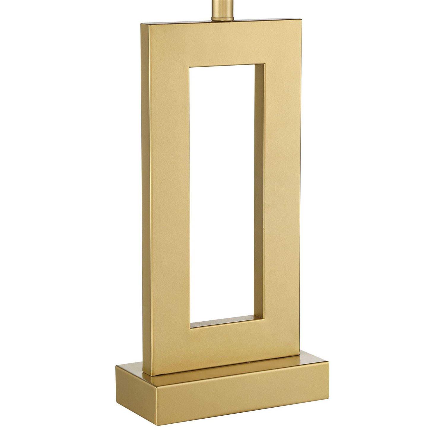 360 Lighting Marshall Modern Table Lamp 30 Tall Gold Open Base Oatmeal Rectangular Shade for Bedroom Living Room Bedside Nightstand Office House Home