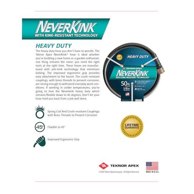 Teknor Apex 5/8-in x Kink Free Vinyl Gray Coiled Hose