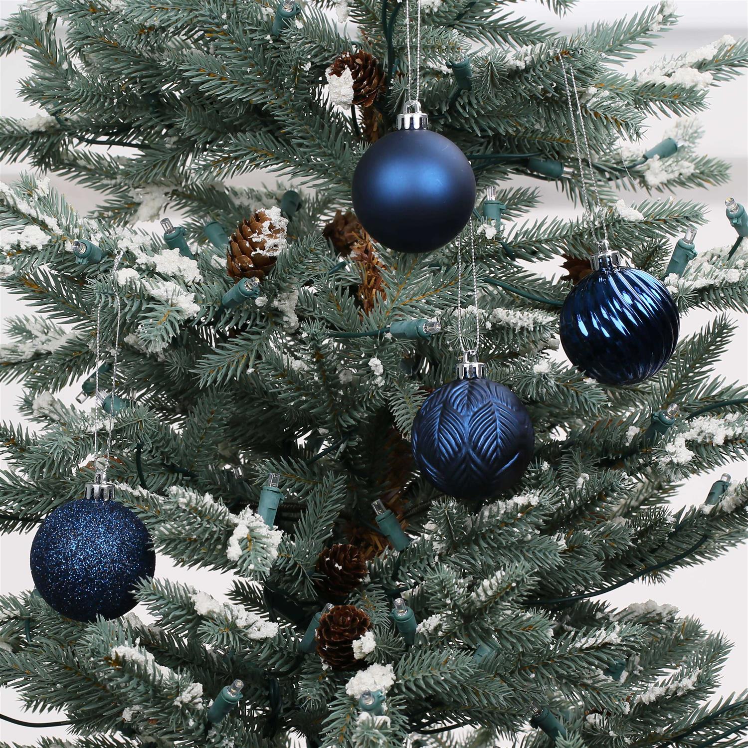 50ct. 2 Navy Shatterproof Ball Ornaments by Ashland