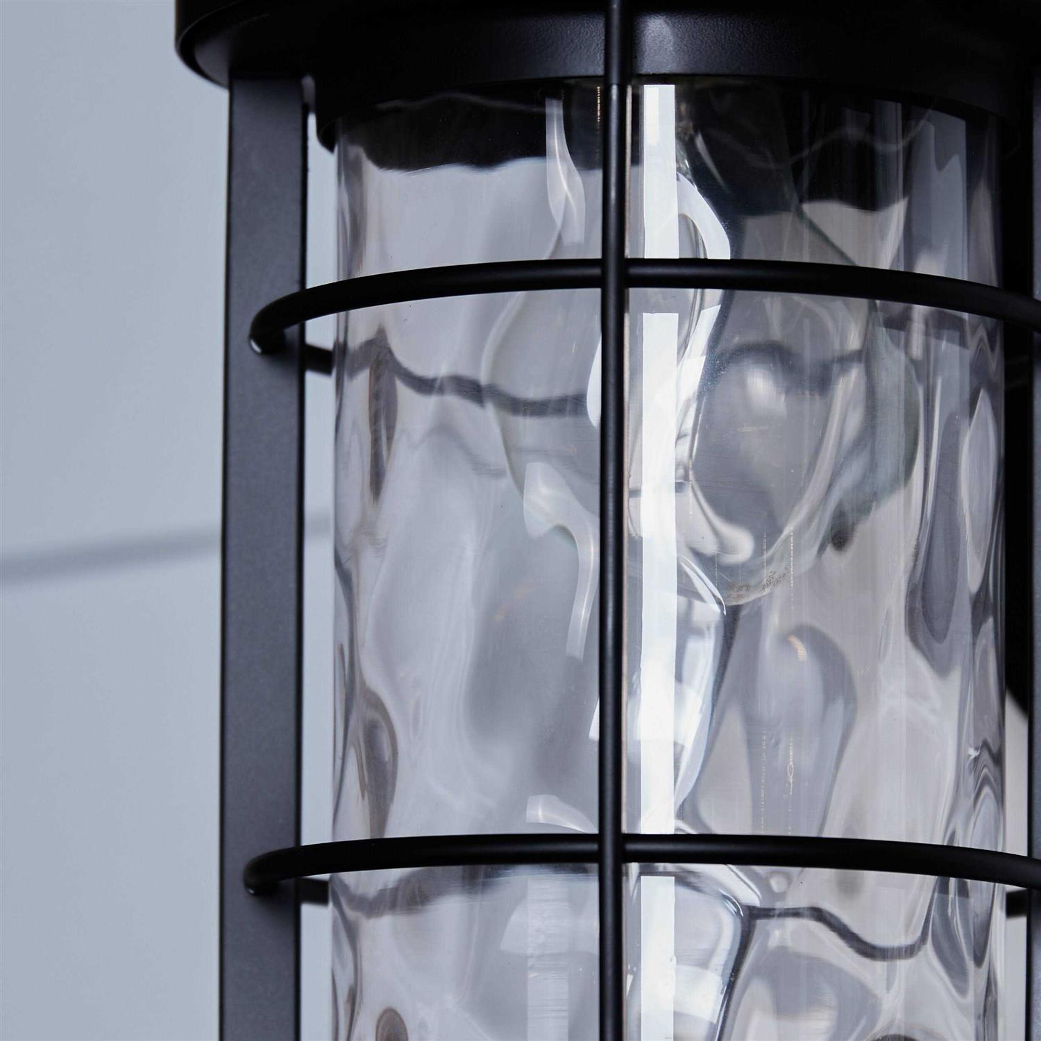 Allen + Roth 12.6-in H Black Medium Base Outdoor Wall Light