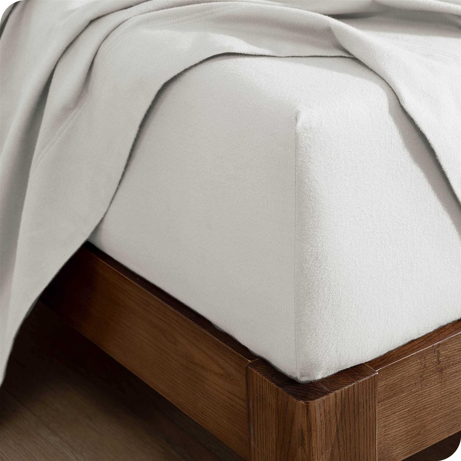 Bare Home 100% Cotton Flannel Fitted Bottom Sheet