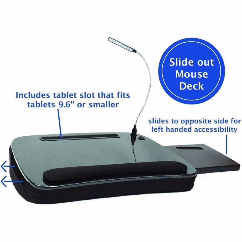 Sofia + Sam Multi Tasking Memory Foam Lap Desk with USB Light