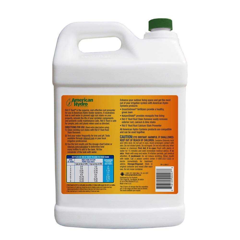 American Hydro Systems Rid O’ Rust Stain Preventer