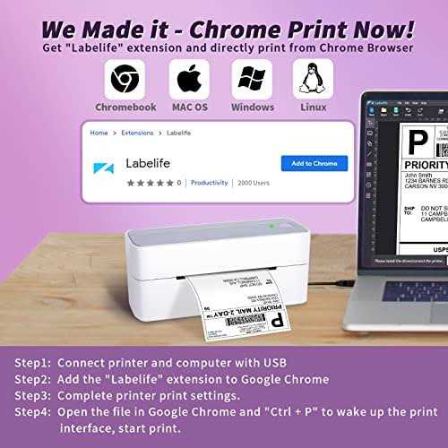 ASprink Bluetooth Thermal Shipping Label Printer