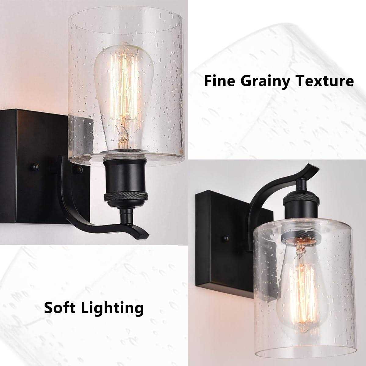 2 pack Clear Seed Glass Shade Replacement,5.7in high 3.9in Diameter