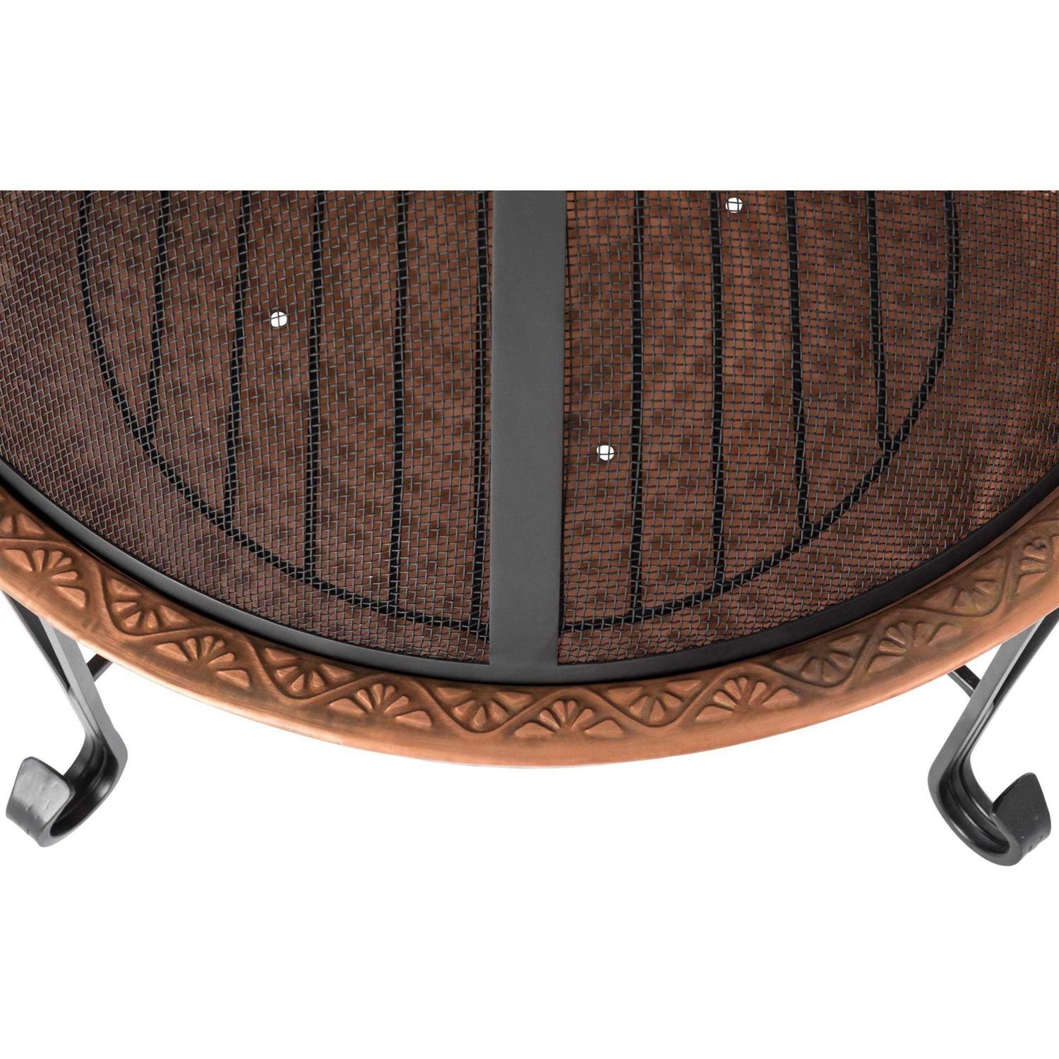 Fire Sense Palermo Wood Burning Copper Fire Pit