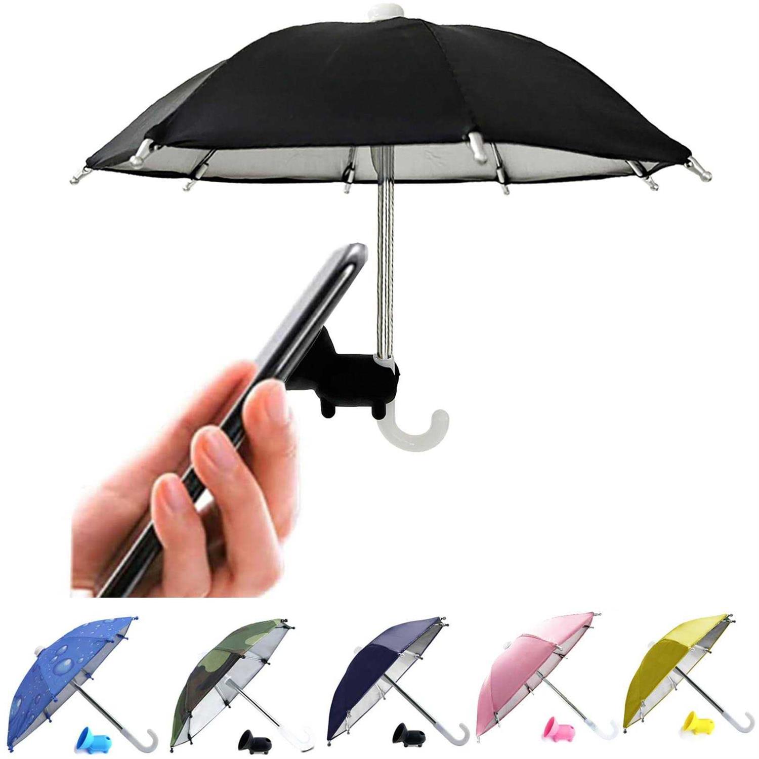 Fantasybear Uv Protection Phone Umbrella for Sun,universal Adjustable Piggy Suction Cup Phone Stand Umbrella for Phone,Stand Sun Visor,Sun Shade