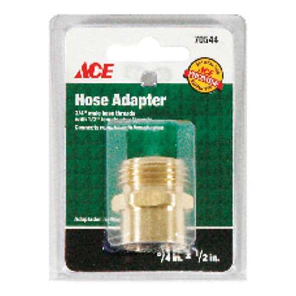 Ace 3/4 in. MHT x 1/2 in. FPT Brass Hose Adapter Male/Female Threaded
