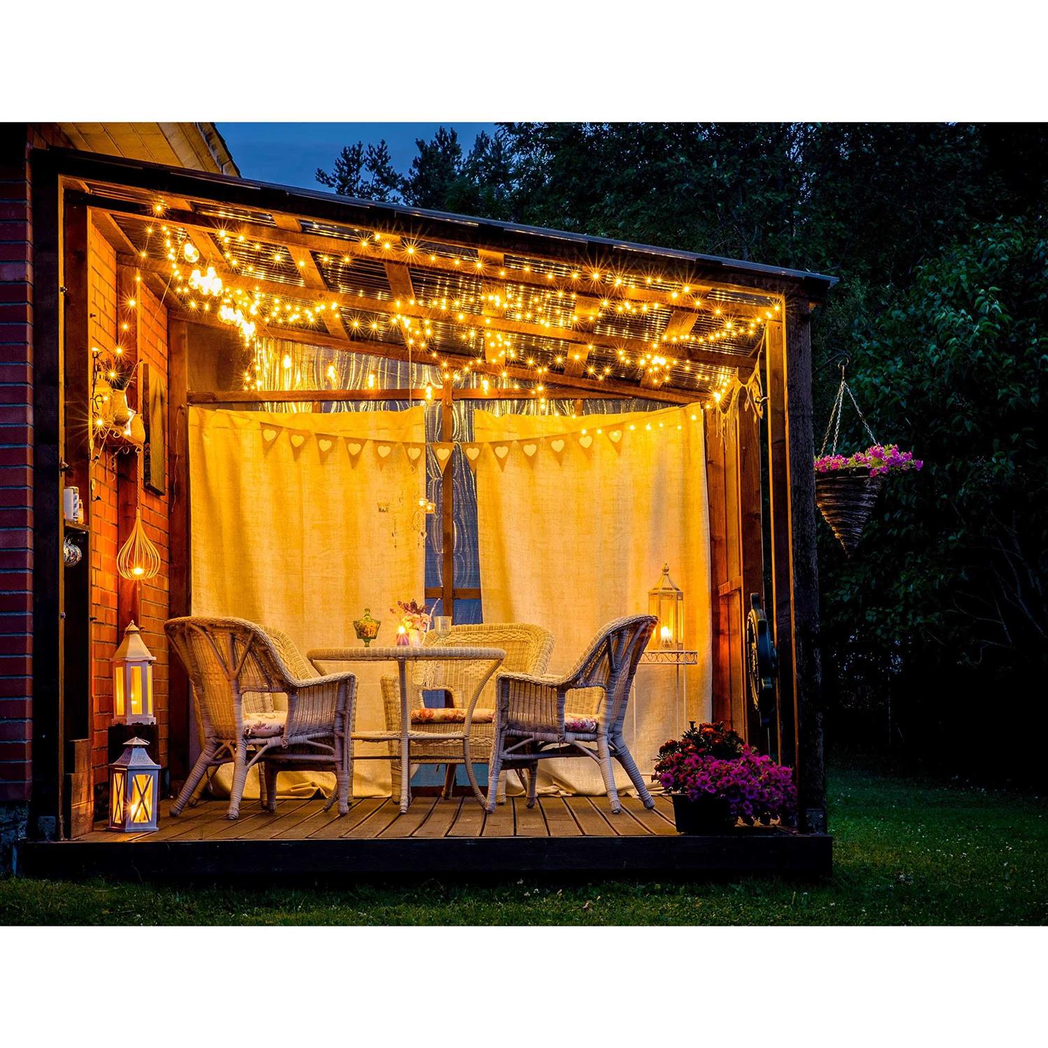 612 Vermont 100 Clear Christmas Lights on White Wire UL Approved for Indoor/Outdoor Use