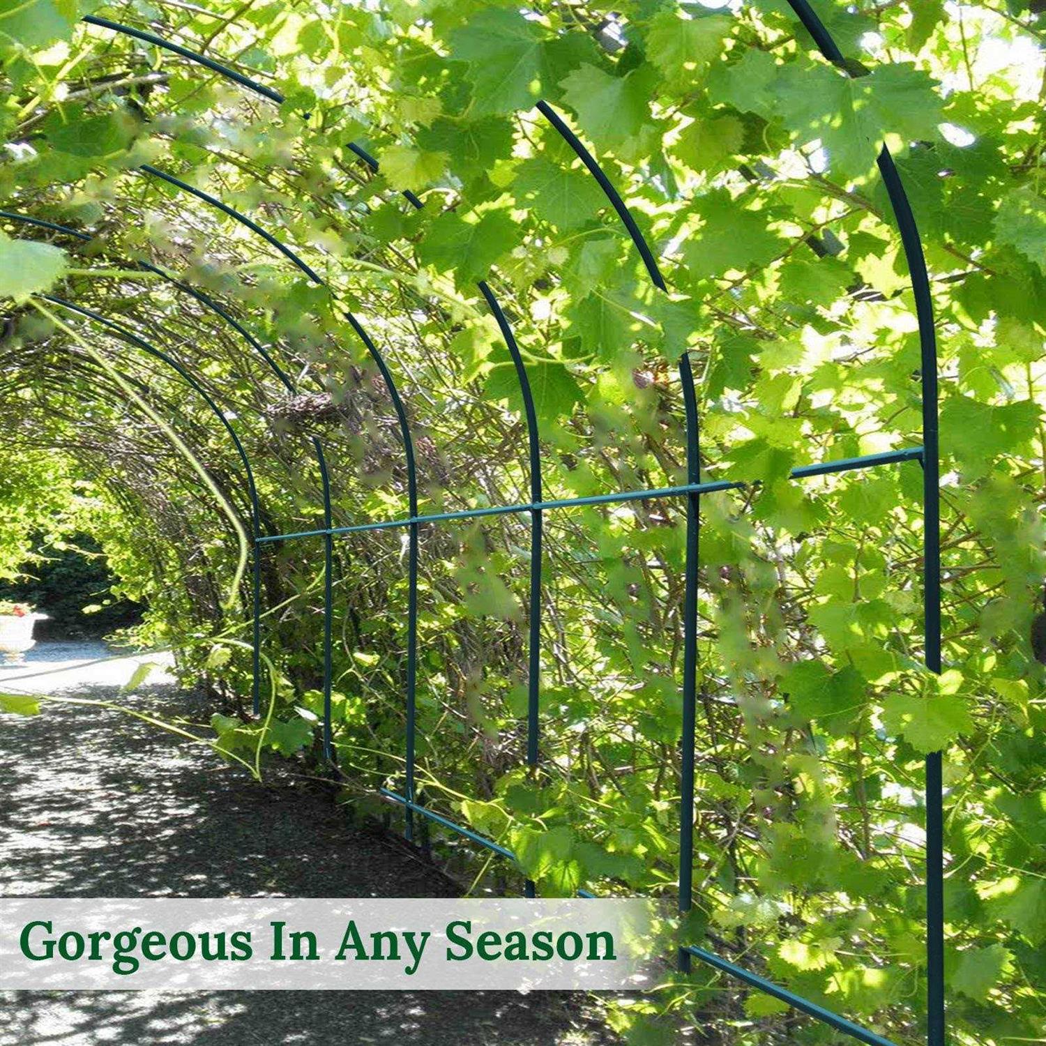 Benefit-USA Multi-Size Large Garden Support Arch Frame Climbing Plant Arch Arbor for Flowers/Fruits/Vegetables