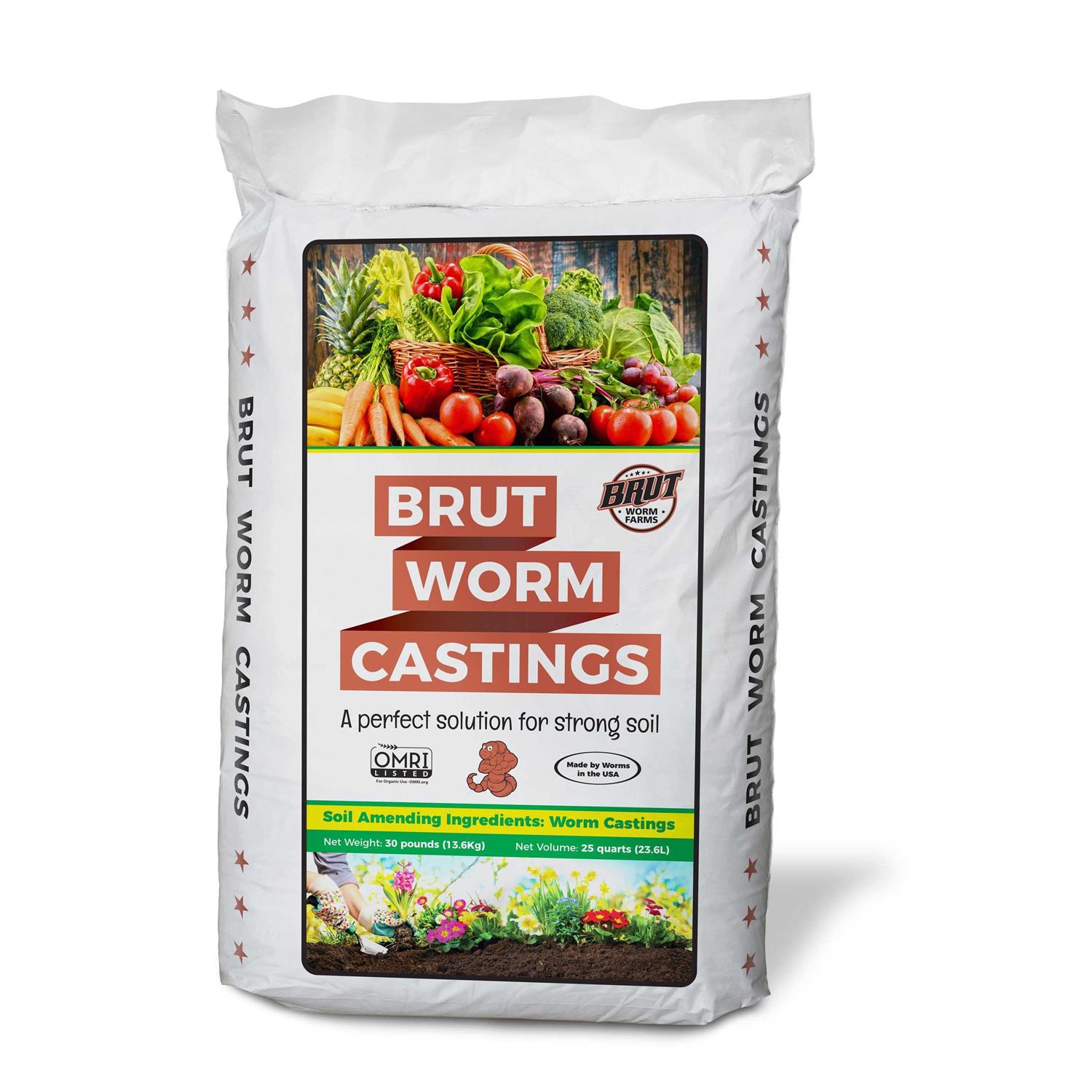 Brut Worm Farms Organic Worm Castings Soil Builder