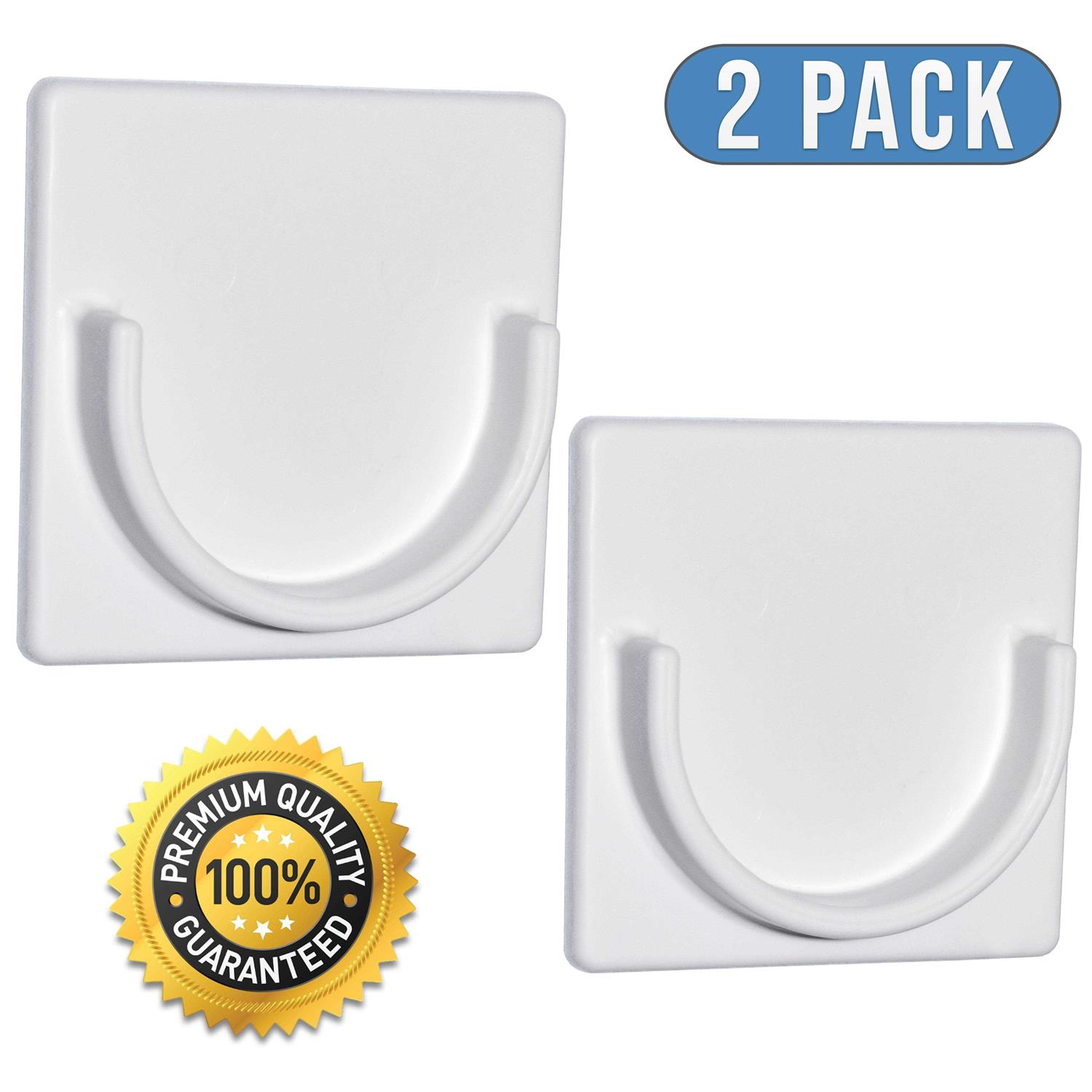 Adherion Adhesive Shower Curtain Rod Holder Rod Retainer No Drilling