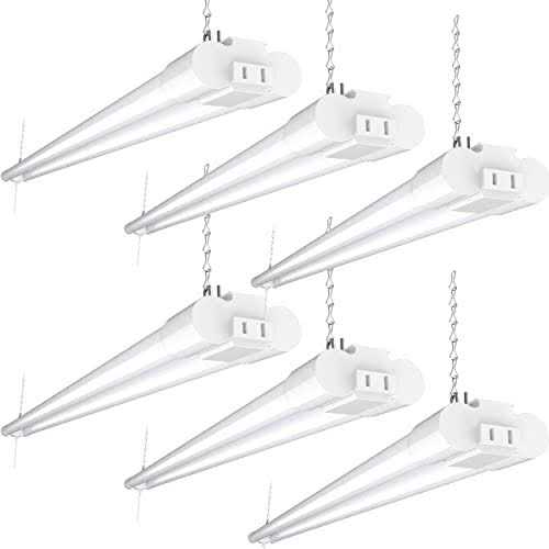 Sunco LED Workshop Garage White Shop Light 4FT Plug in Linkable Utility Light Fixtures
