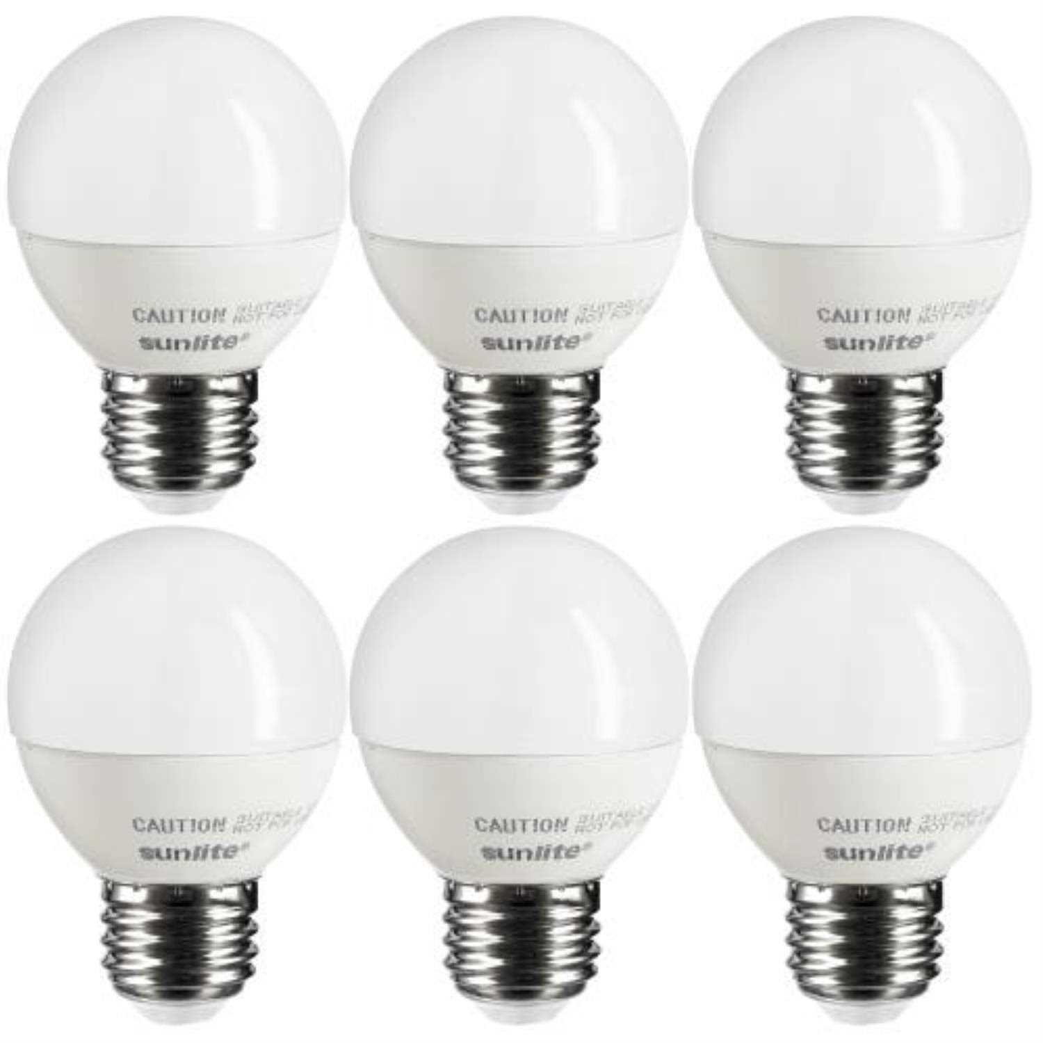 Sunlite LED G16 Globe Light Bulb Medium E26 Base