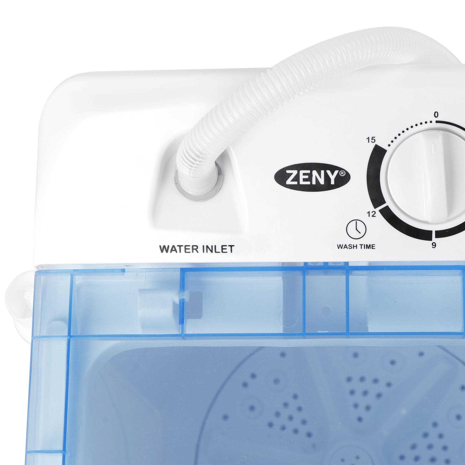 Zeny Portable Compact Mini Twin Tub Washing Machine Large Capacity Built-in Gravity Dryer Separate Washer