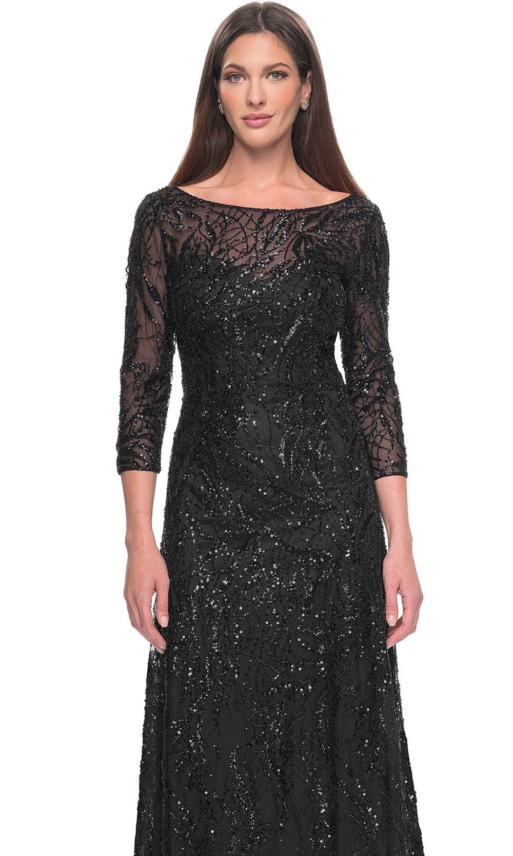 Illusion Sequin Formal Dress