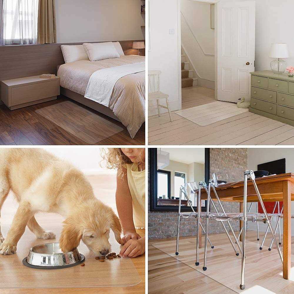 Azadx Office Chair Mat for Hardwood Floor Clear Chair Mat for Easy Glide and Protection Floor Protector for Under Desk Chair Mat Plastic Floor Mat