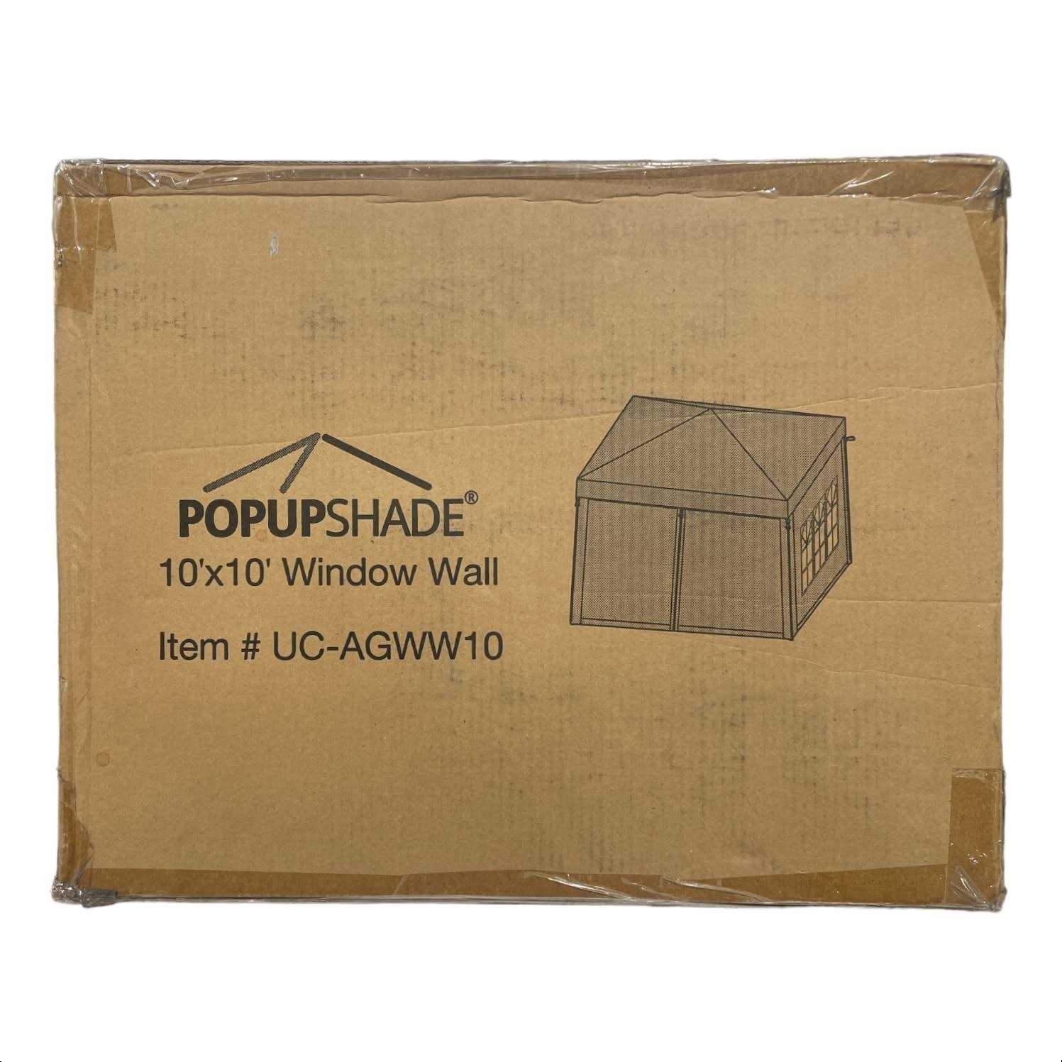Under Cover Pop Up Shade 10′ x 10′ Window Wall Accessory UC-AGWW10