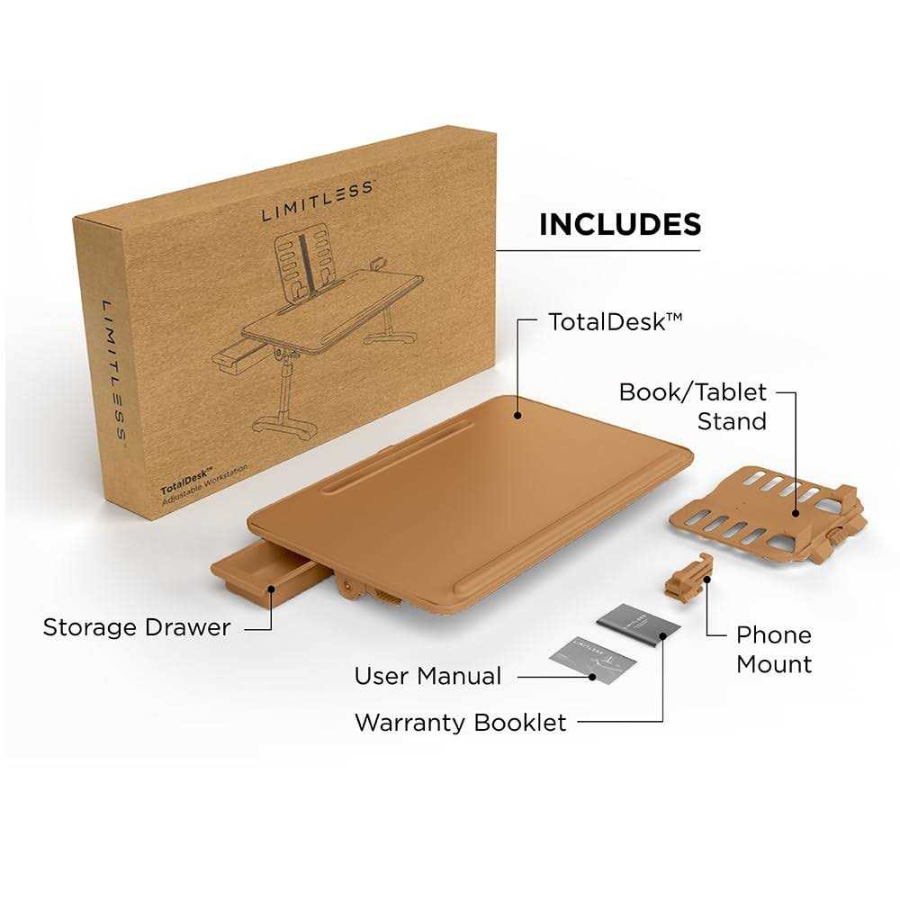 Limitless TotalDesk Portable Workstation Lap Desk Adjustable Height and Tilt