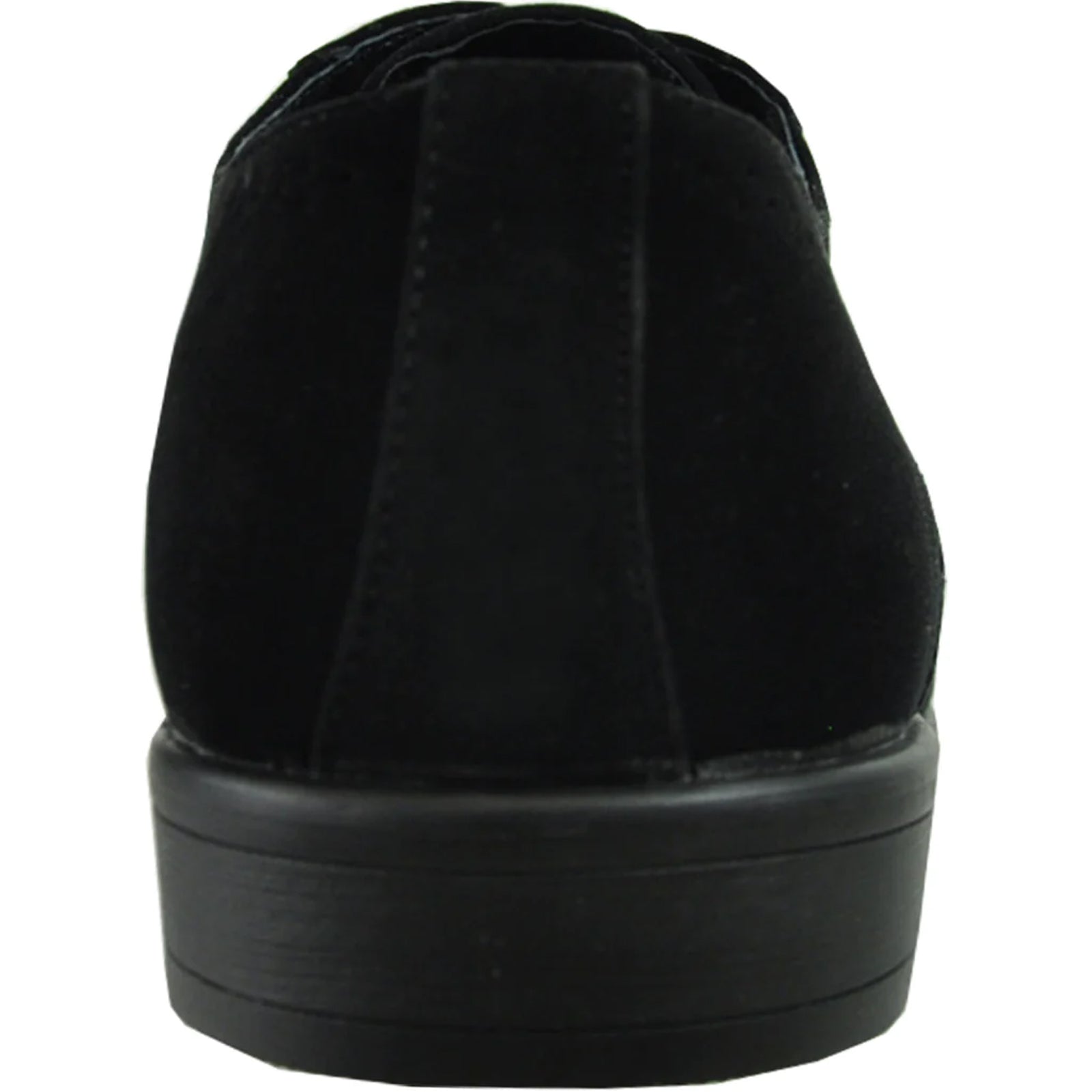 Mens Vegan Suede Wedding & Prom Wingtip Lace Up Dress Shoe in Black