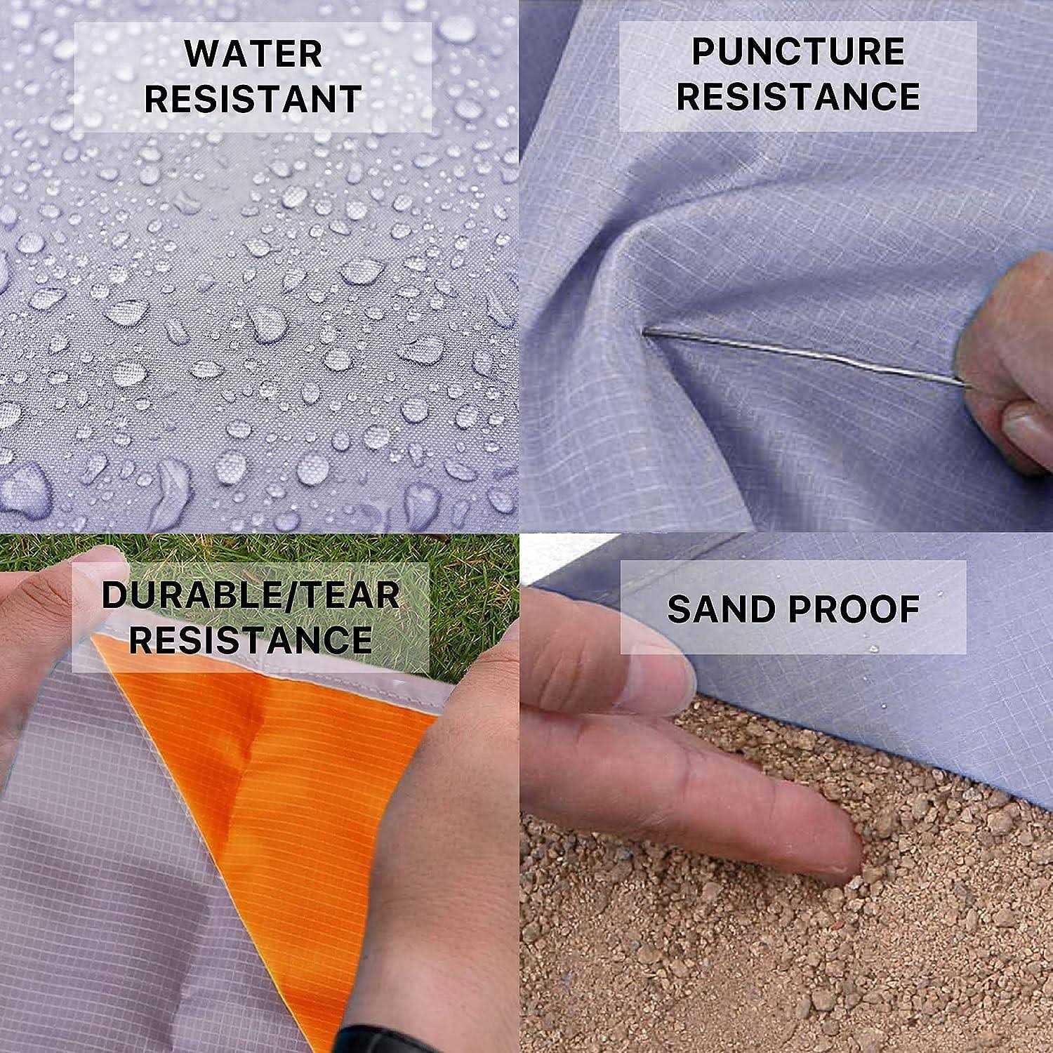 BROWNTREK Pocket Blanket -Compact Picnic Blanket Sand Proof Beach Blanket/Water Resistant Ground Cover. Packable Outdoor Blanket for Hik