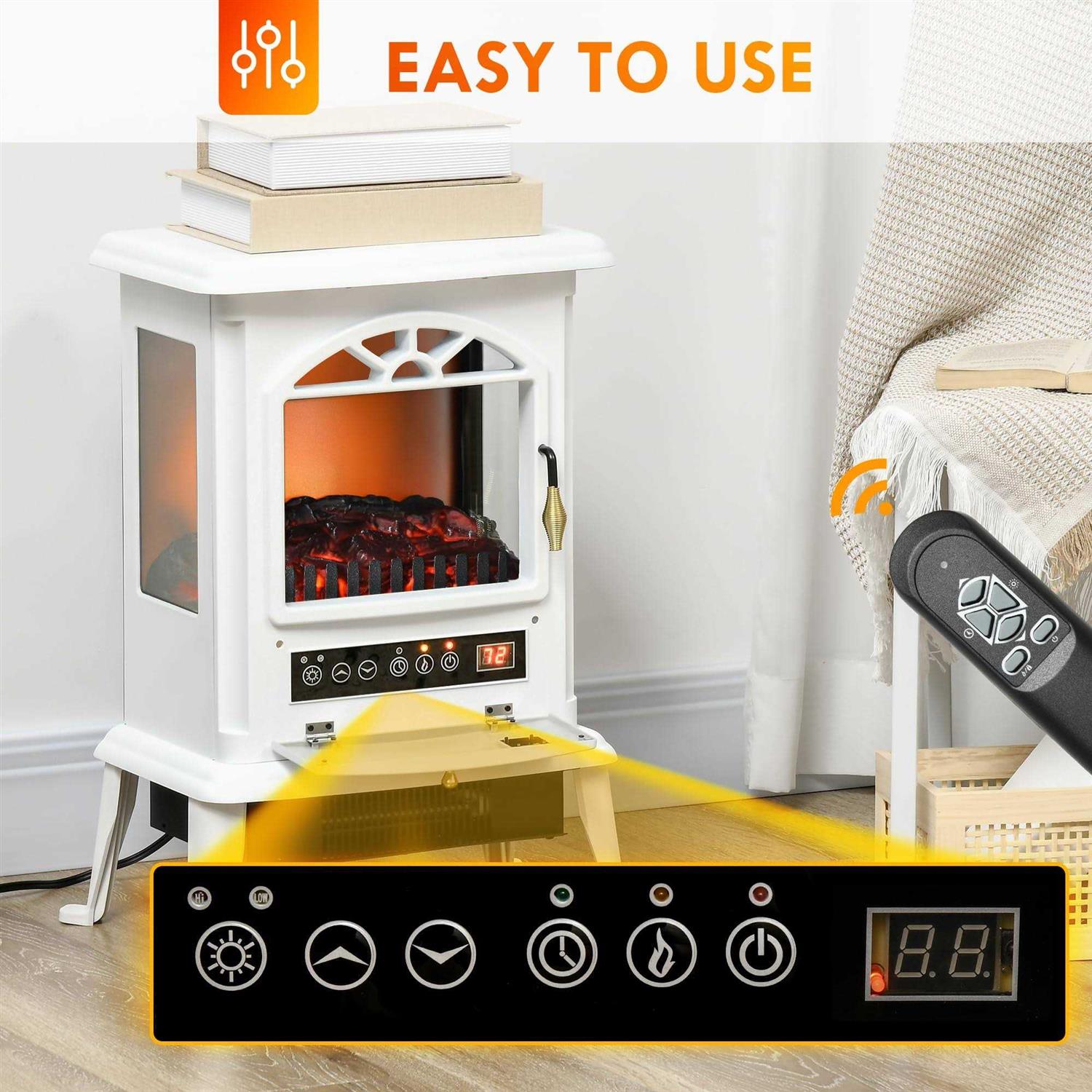 HOMCOM Electric Infrared Fireplace Stove