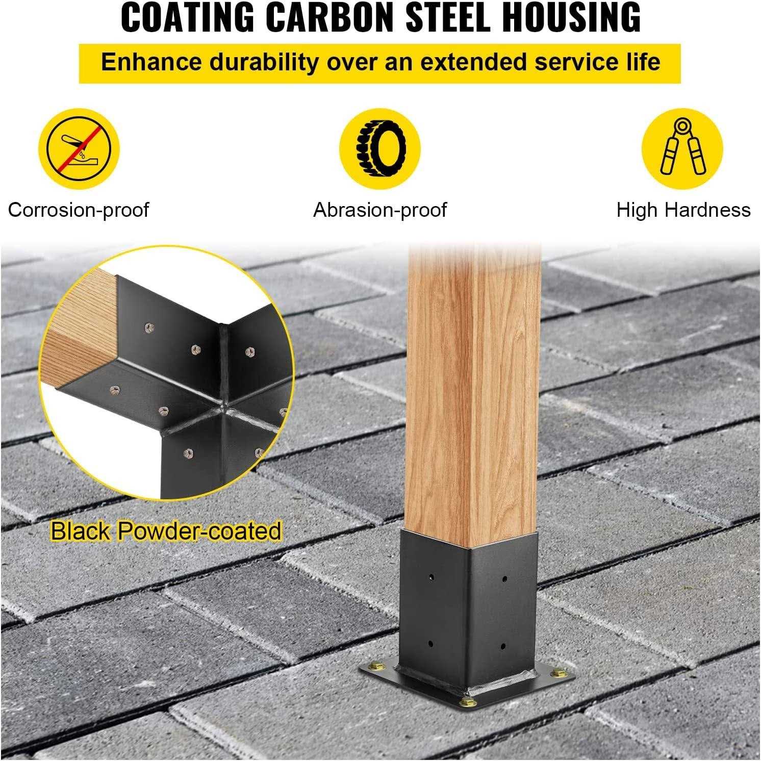 VEVOR Woodwork Pergola Kit Elevated Wood Stand Kit with Steel Brackets Modular