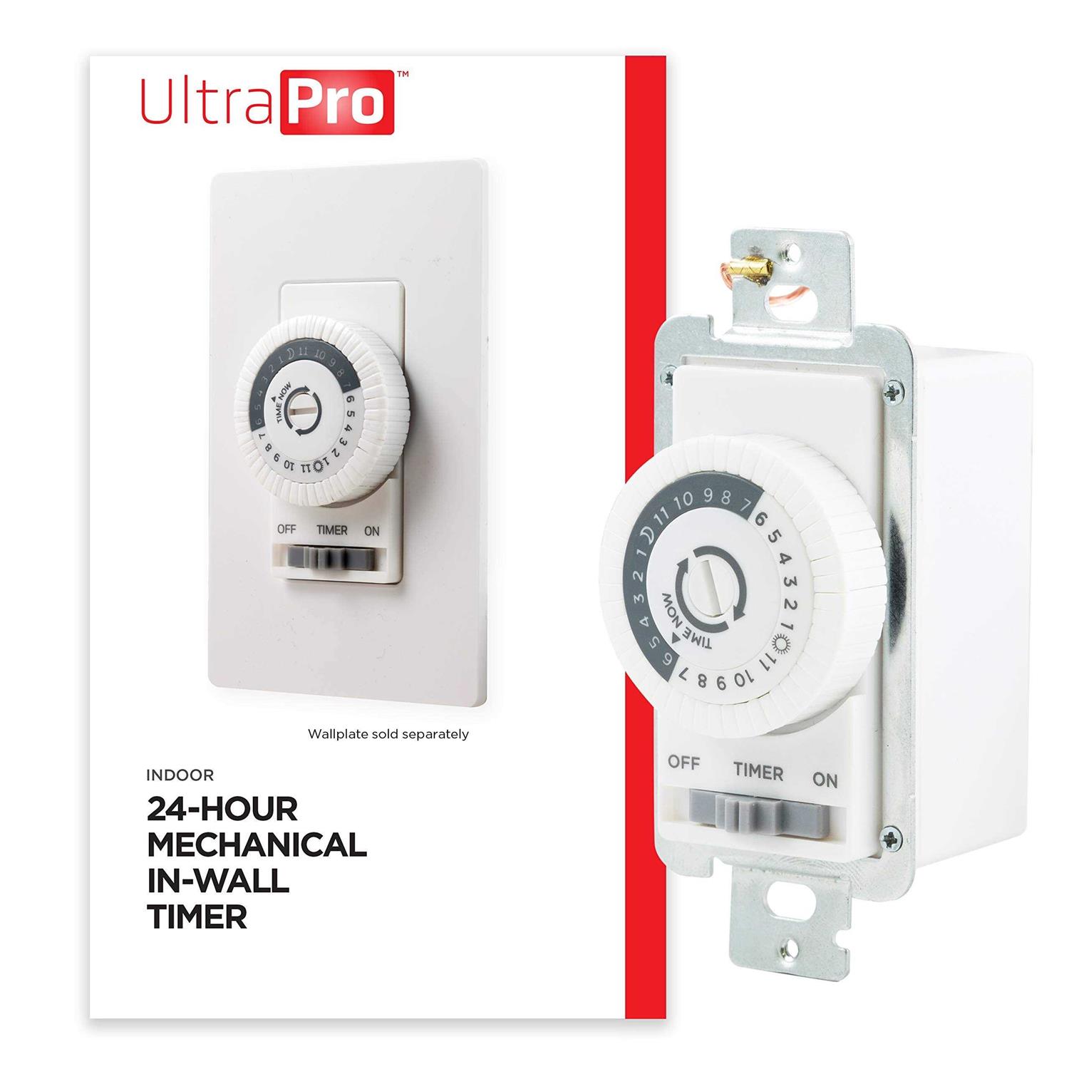 UltraPro 24-Hour Mechanical In-Wall Timer White