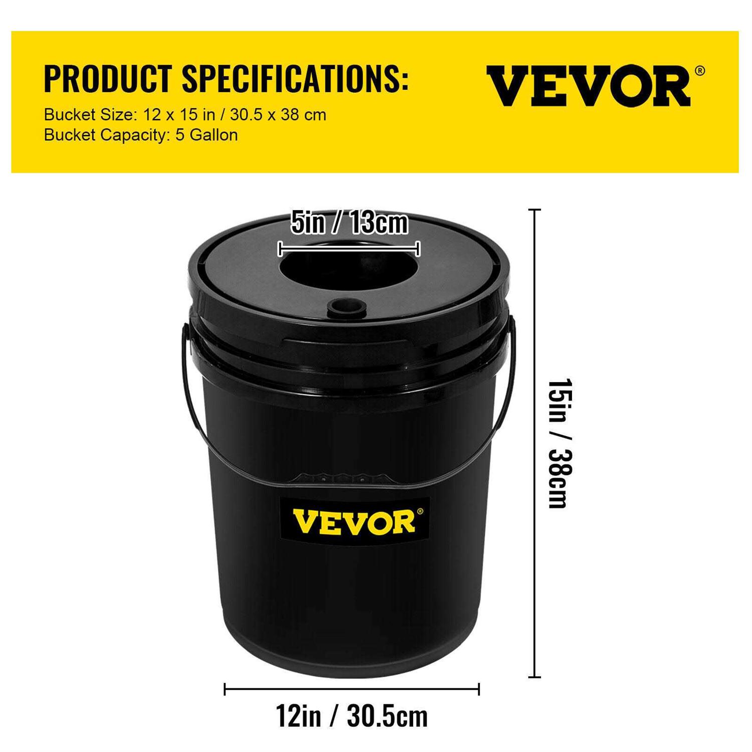 VEVOR DWC Hydroponic System 5 Gallon 4-8 Buckets Deep Water Culture Growing Bucket Hydroponics Grow Kit