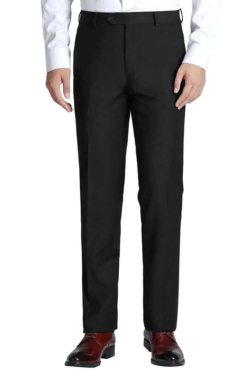 Men’s Slim Fit Wool Feel Dress Pants in Black