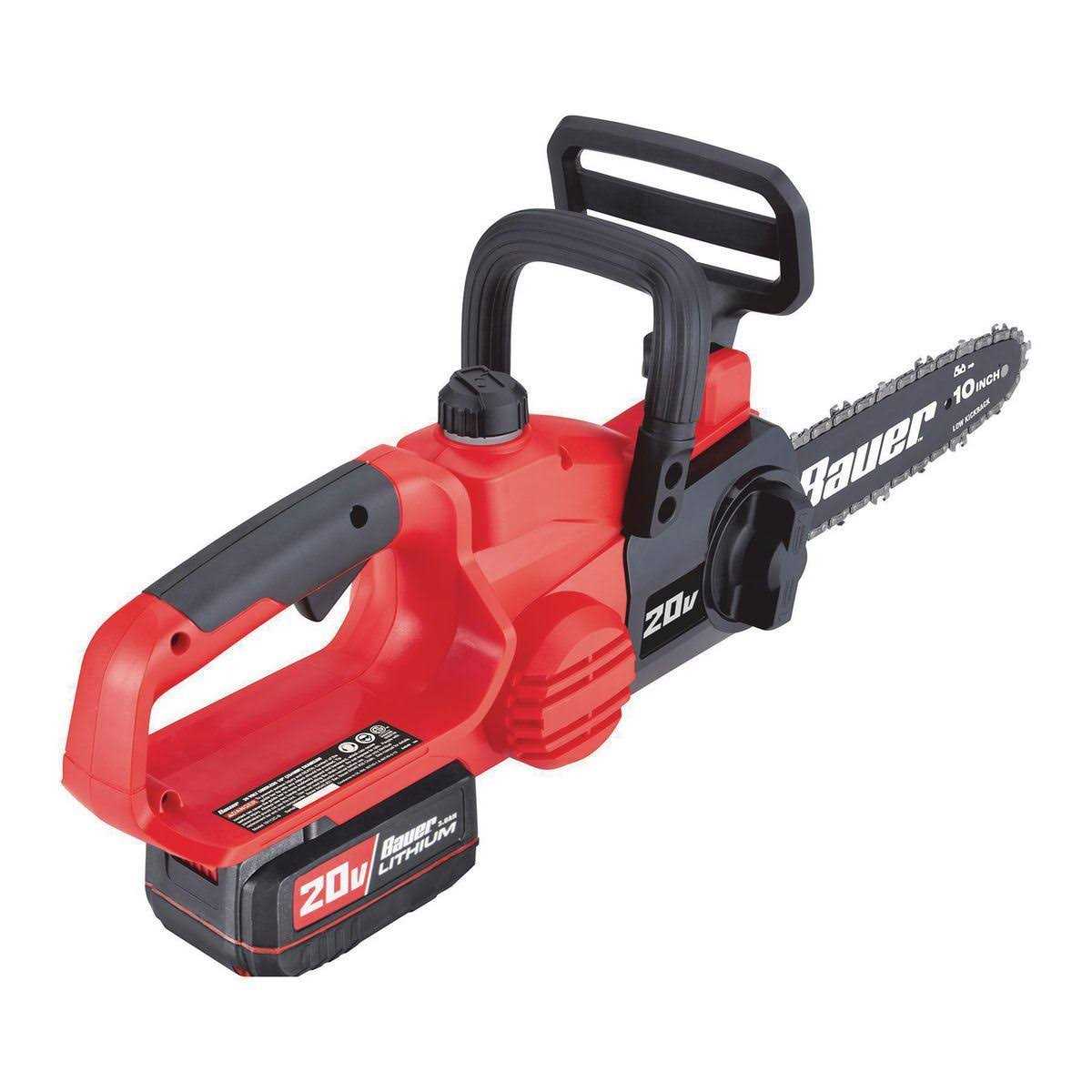 Bauer 20V Cordless 10 in. Chainsaw – Tool Only