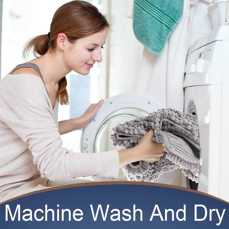 Yimobra Original Luxury Chenille Bath Mat Soft Shaggy Super Absorbent and