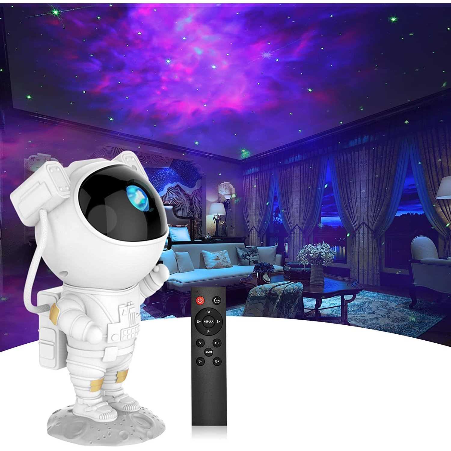 Astronaut Star Projector Night Light Kids Galaxy Nebula Night Light Projector with Timer & Remote
