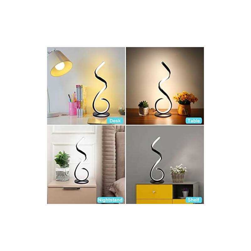 BESKETIE Modern Spiral LED Table Lamp Dimmable Table Lamps