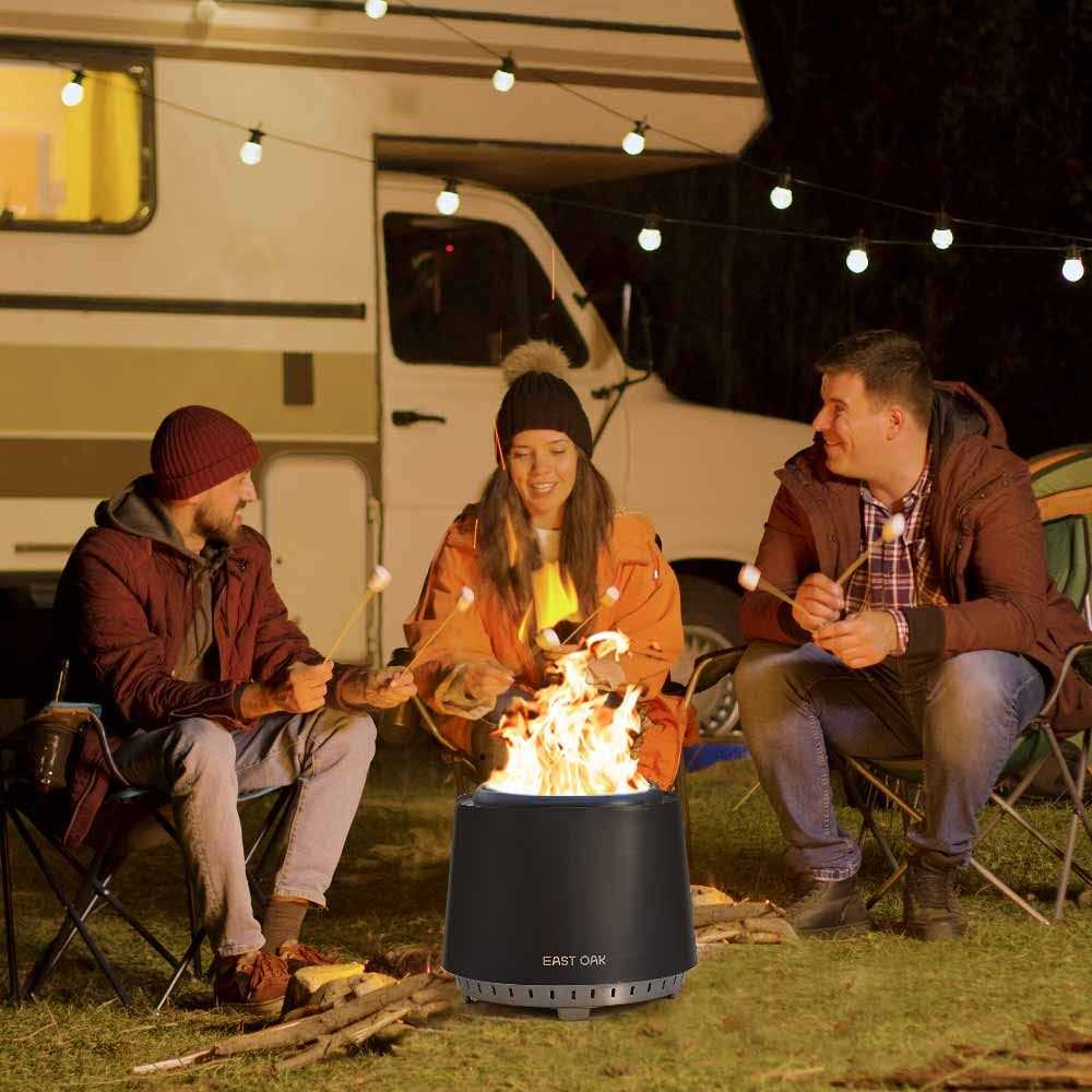 East OAK Fire Pit Smokeless Outside