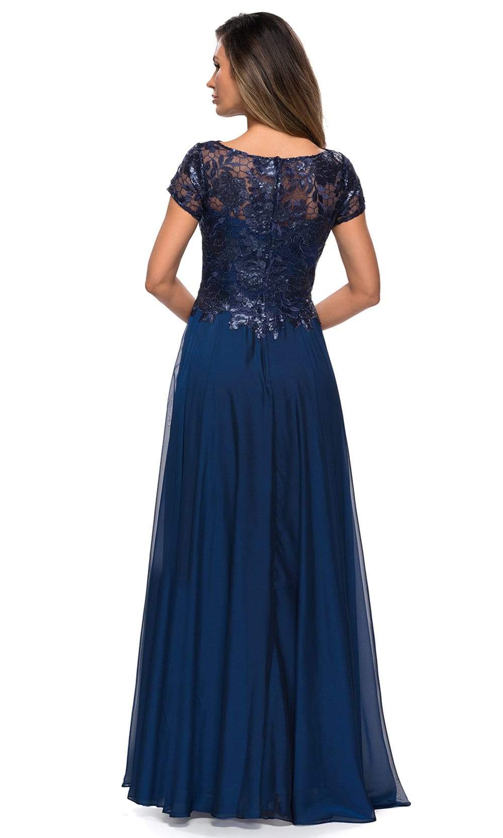 27924 Sequined Lace A-Line Mother of the Bride Dress