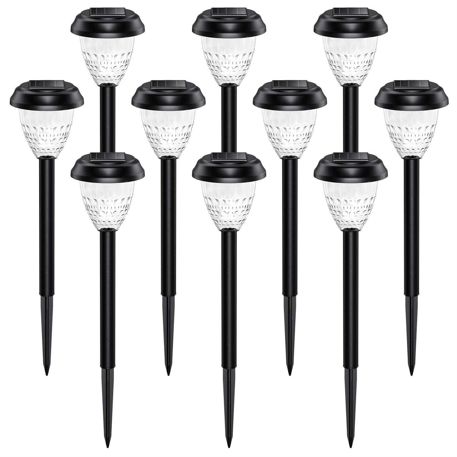 URAGO Super Bright Solar Lights Waterproof 10 Pack Dusk to Dawn Up to 12 Hrs Solar Powered