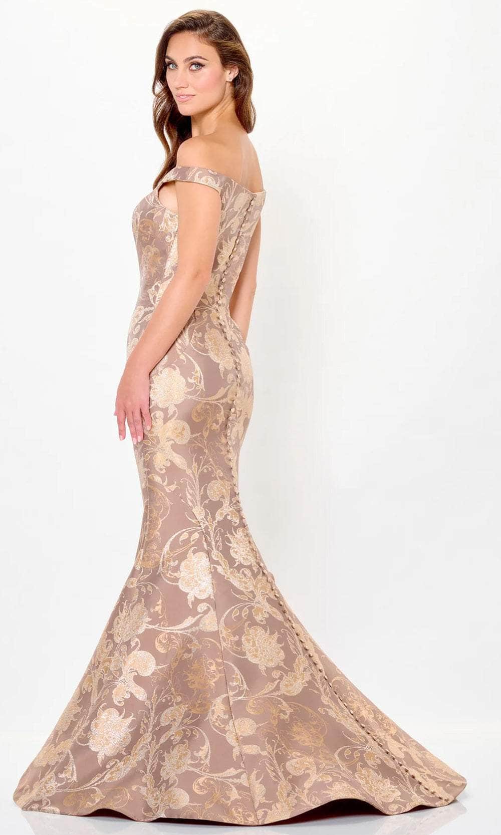 Brocade Mermaid Evening Gown