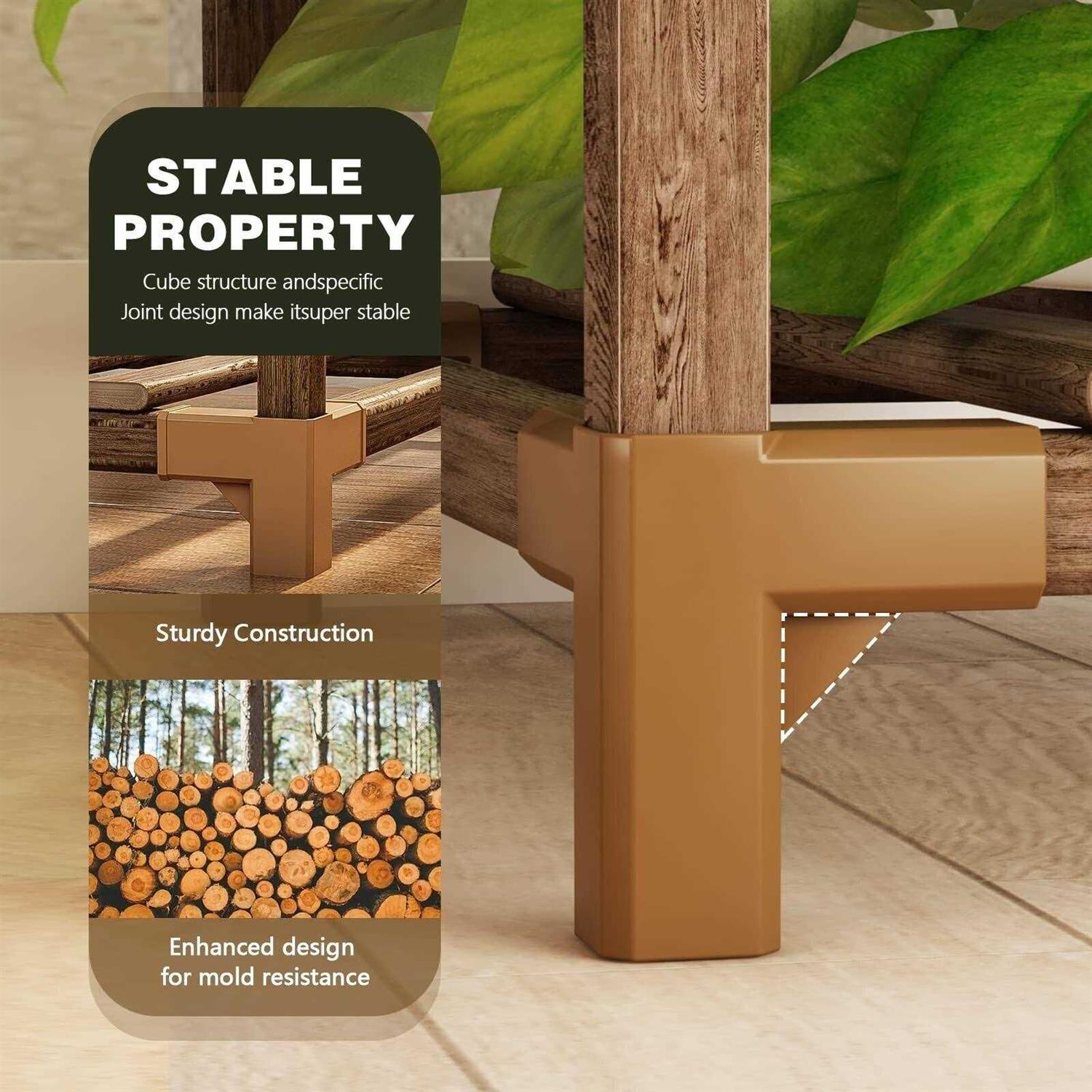 Bamworld Plant Stands Indoor Outdoor Corner Shelf Plant Shelves Indoor Plant Holder for Living 7-tier Corner Stands Room Outdoor Plant Rack Indoor Mu