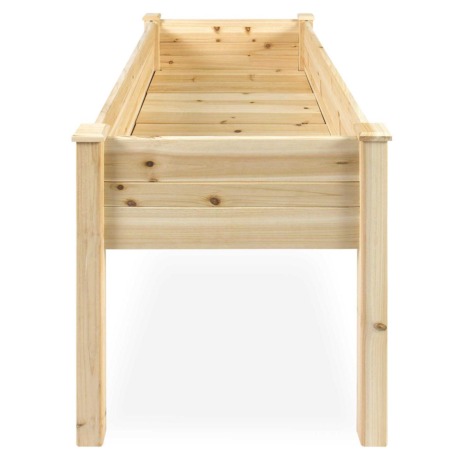 Best Choice Products 48x24x30in Raised Garden Bed Elevated Wood Planter Box Stand for Backyard