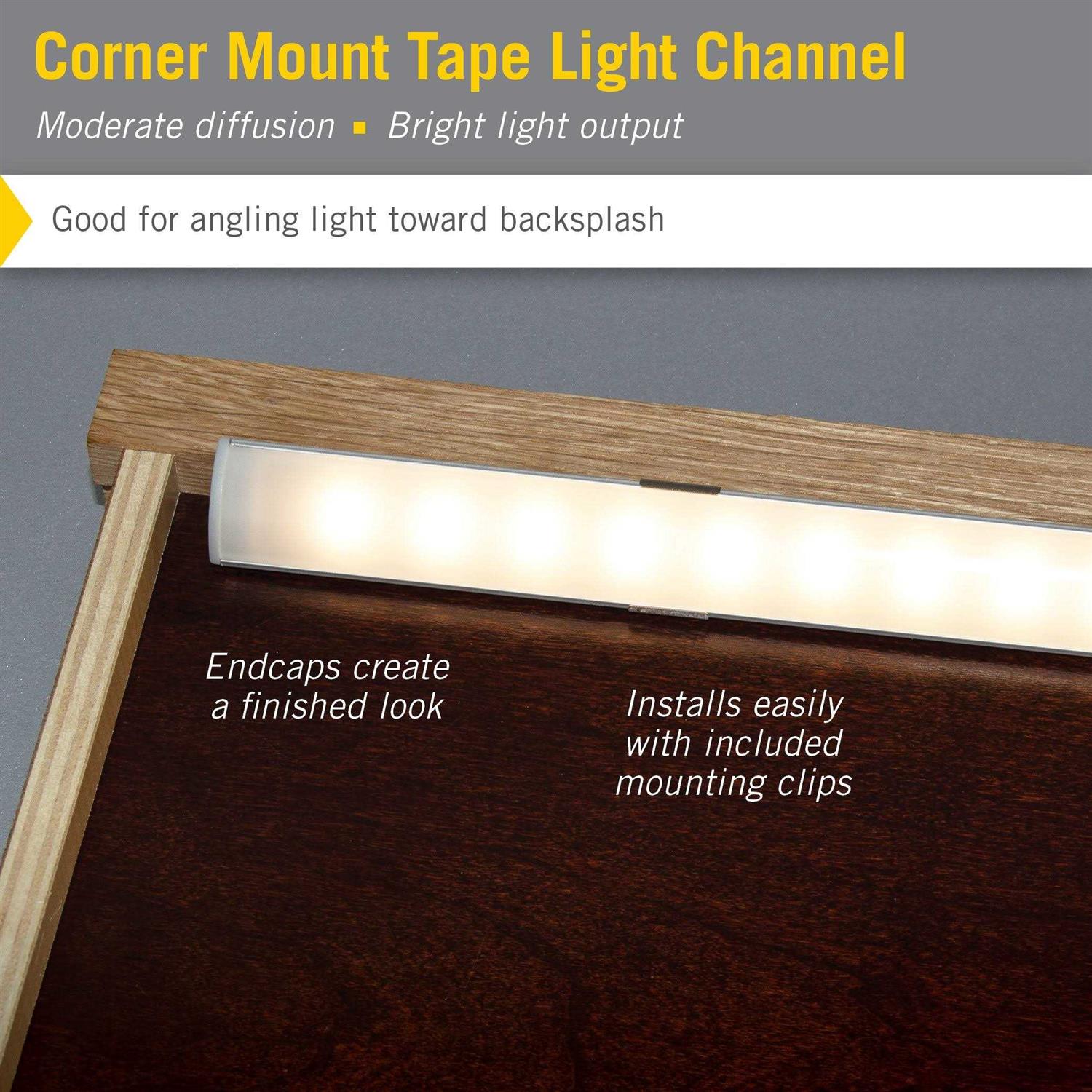 Armacost Lighting Bendable Surface Mount LED Tape Light Mounting Channel 5-Pack. 960053