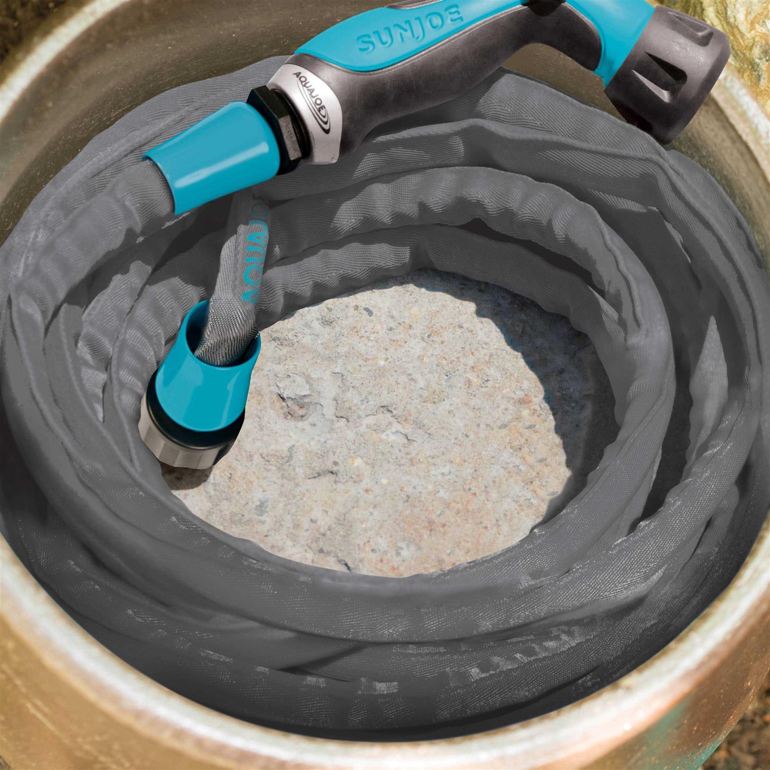 Aqua Joe Ajfjh25b Ultra Flexible Kink Free Fiber Jacket Garden Hose